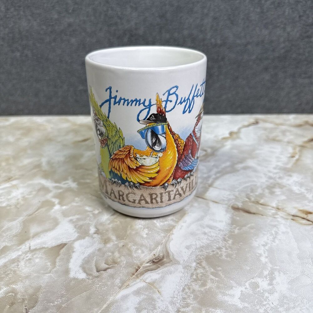 Jimmy Buffetts Margaritaville Coffee Mug Cup Fins To The Left Vintage 2000